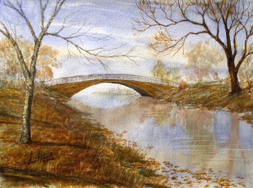 Footbridge to the Charles River
11" x 15"
watercolor
©2012